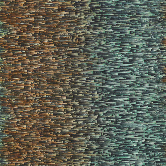 Ombre in Teal/spice Wp, Wallcovering by Clarke & Clarke