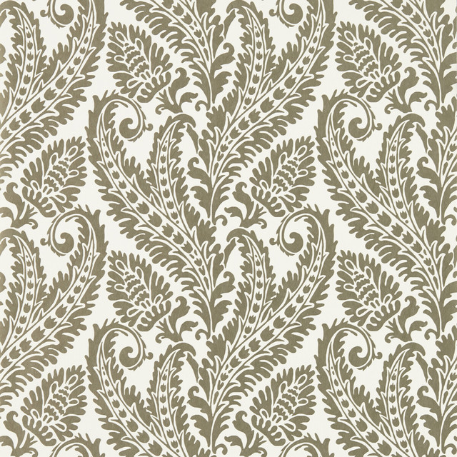 Regale in Gilver Ivory Wp, Wallcovering by Clarke & Clarke