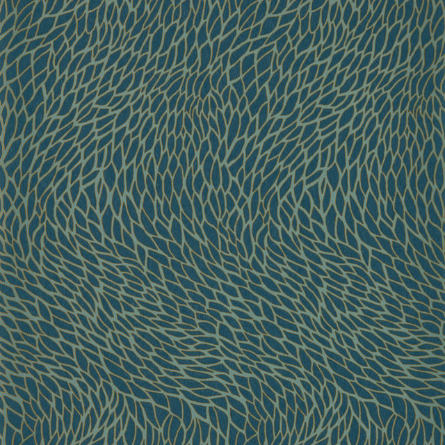 Corallino in Teal Wp, Wallcovering by Clarke & Clarke
