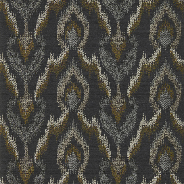 Velluto in Noir Wp, Wallcovering by Clarke & Clarke