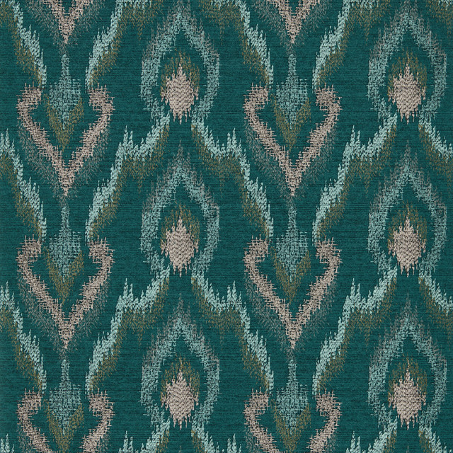 Velluto in Teal Wp, Wallcovering by Clarke & Clarke