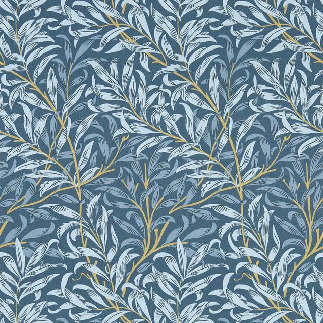 Willow Boughs in Denim Wp, Wallcovering by Clarke & Clarke