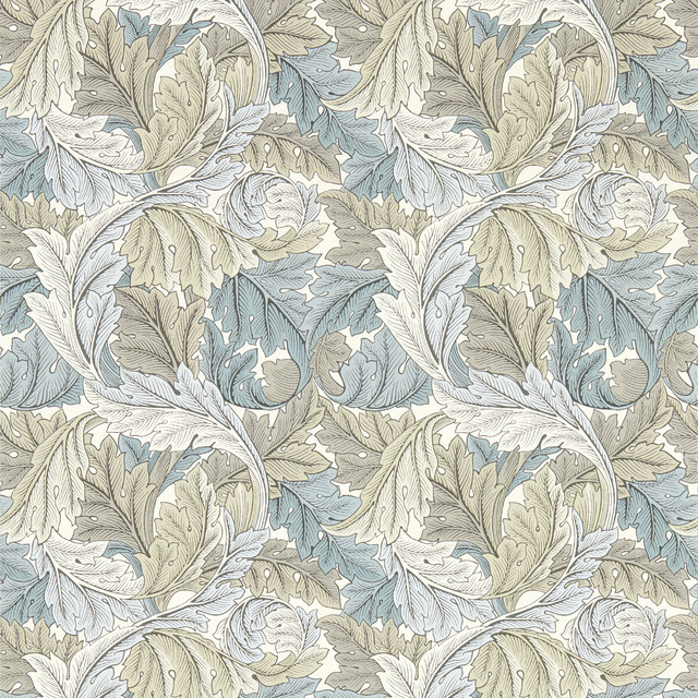 Acanthus Wp in Dove, Wallcovering by Clarke & Clarke