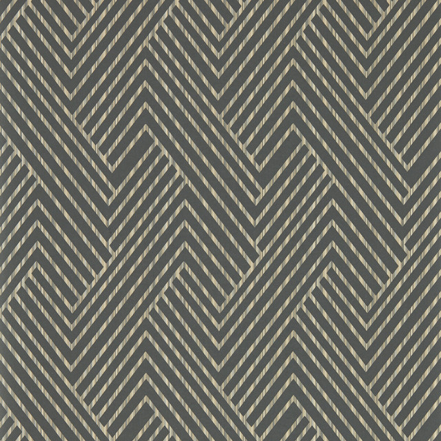 Grassetto in Charcoal Wp, Wallcovering by Clarke & Clarke