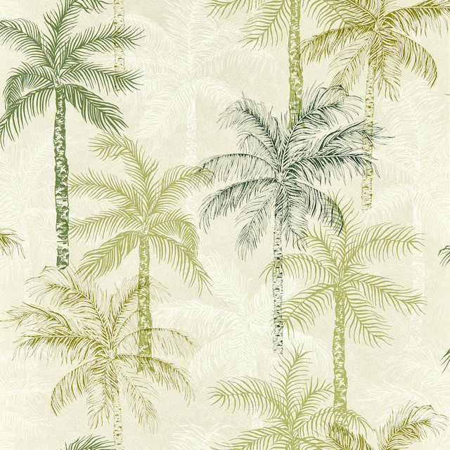 Palmyra in Palm Wp, Wallcovering by Clarke & Clarke