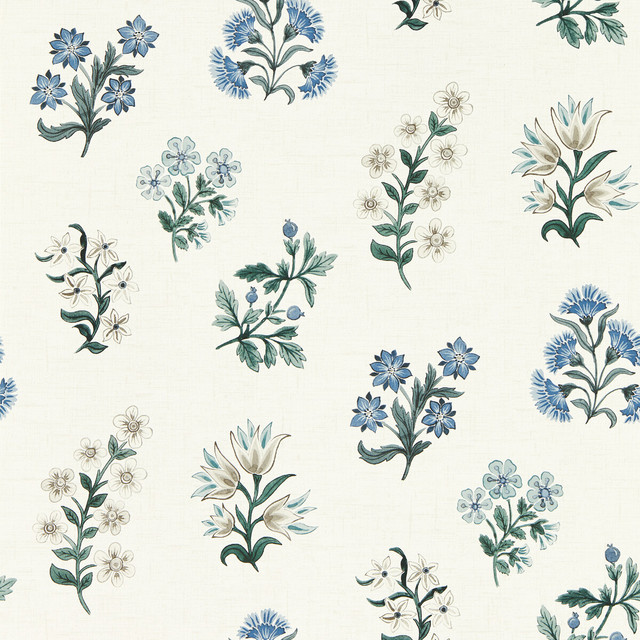 Leiden in Denim Wp, Wallcovering by Clarke & Clarke