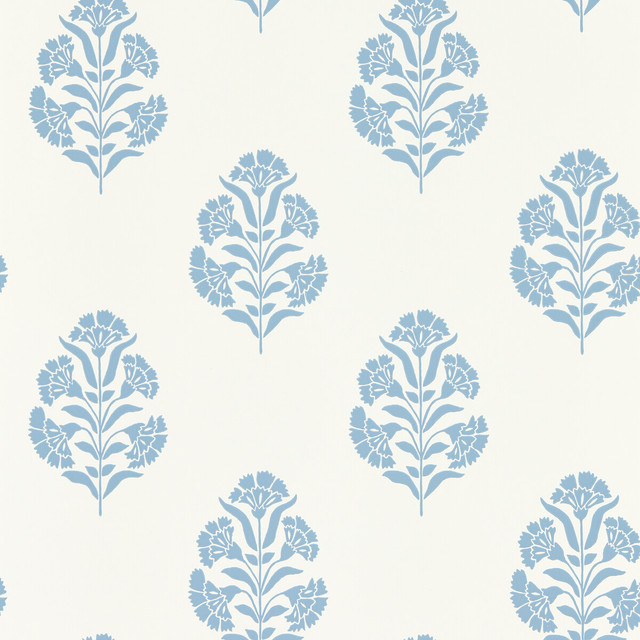 Standen in Denim Wp, Wallcovering by Clarke & Clarke