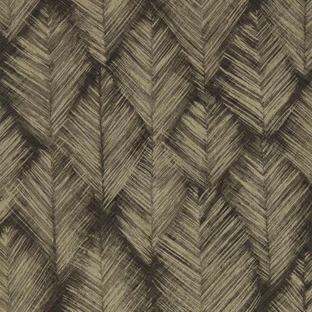 Folius in Charcoal Gilver Wp, Wallcovering by Clarke & Clarke