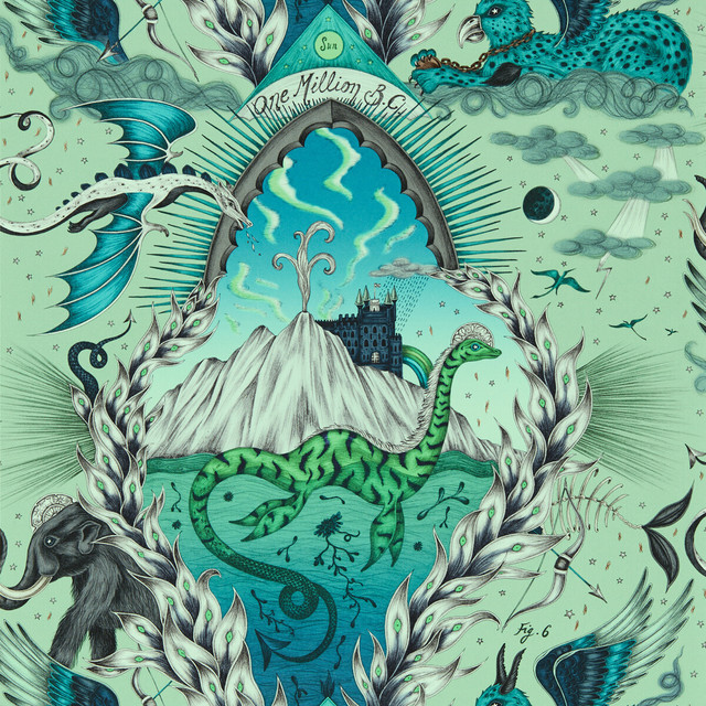 Highlandia in Sage Wp, Wallcovering by Clarke & Clarke