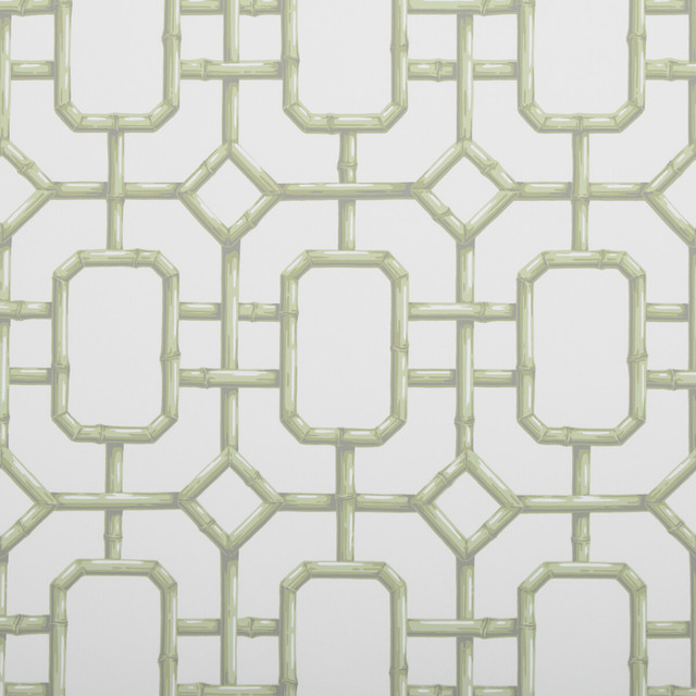 Bambu Fret in Celery, Wallcovering by Kravet Couture