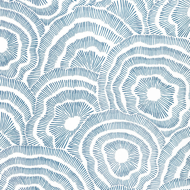 Panache Wp in Indigo, Wallcovering by Kravet Couture