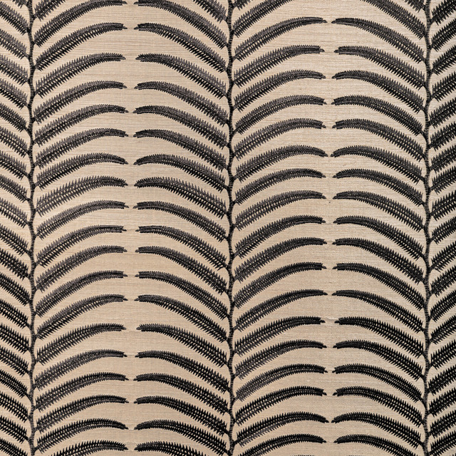 Plantae Emb Sisal in Noir, Wallcovering by Kravet Couture