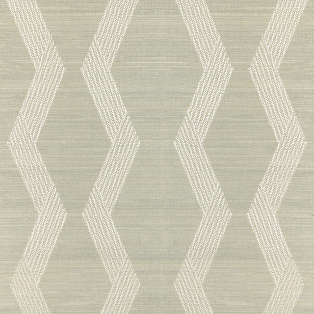 Chainlink Emb Sisal in Ice, Wallcovering by Kravet Couture