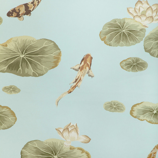 Lotus Pond Wp in Freshwater, Wallcovering by Kravet Couture