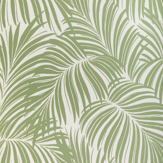 Palm Leaf Wp in Verde, Wallcovering by Kravet Couture