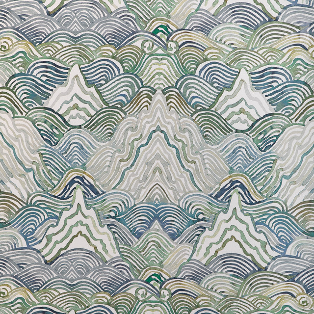 Shangri La Wp in Verde, Wallcovering by Kravet Couture
