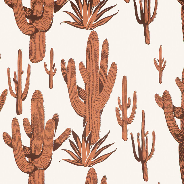 Cacti Land Wp in Clay, Wallcovering by Kravet Couture
