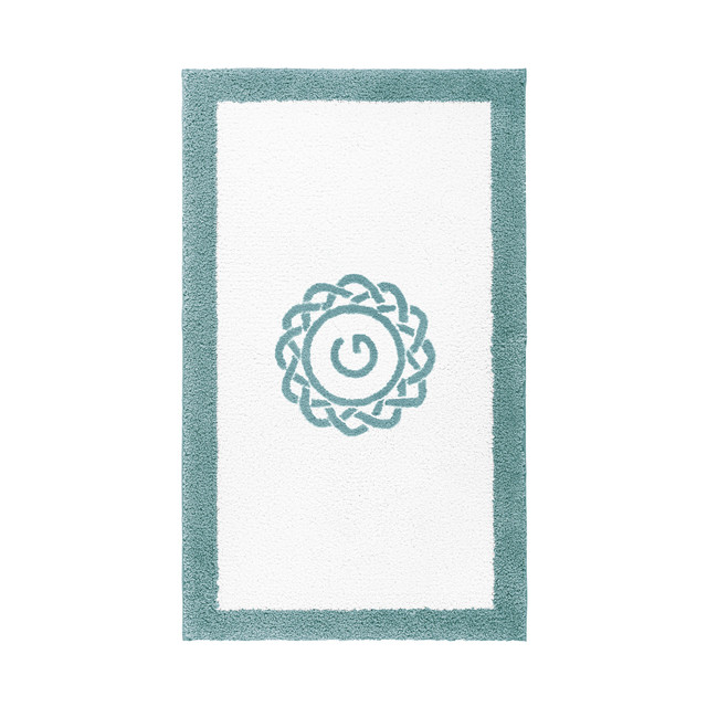 Egoist Border Monogram Bath Rug by Graccioza