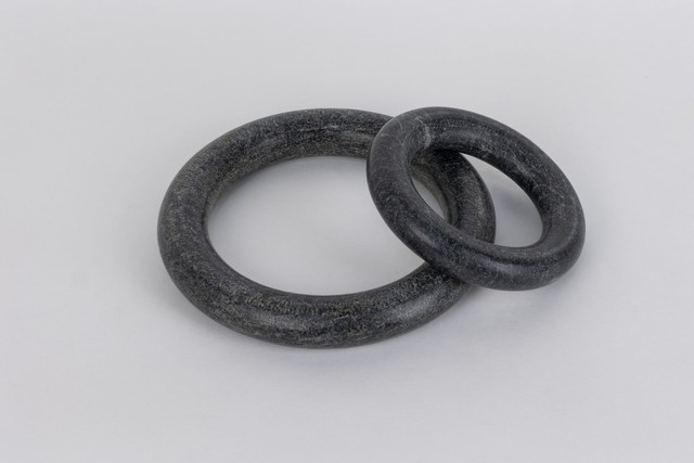 Go Home Ltd - Creamish Black Marble Trivets (set of 2)