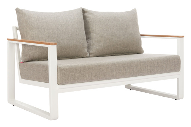 Zuo Modern Welt Sofa Taupe & White