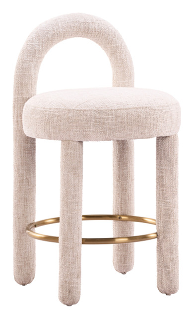 Zuo Modern Curco Counter Stool (Set of 2) Beige