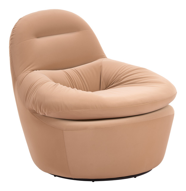 Zuo Modern Reva Swivel Chair Tan