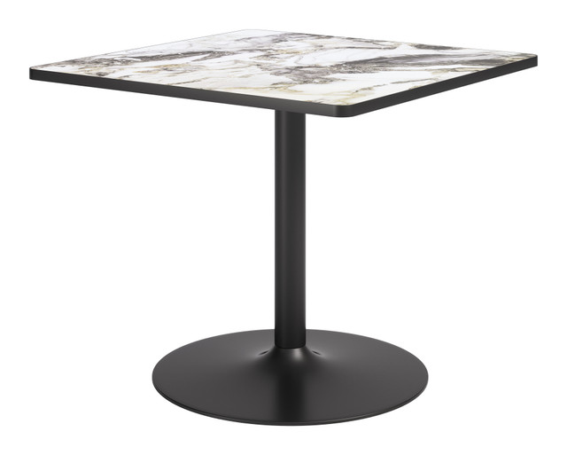 Zuo Modern Caliza Dining Table Gray & Black