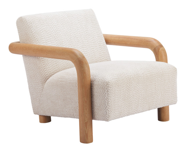 Zuo Modern Subliem Accent Chair Cotton White