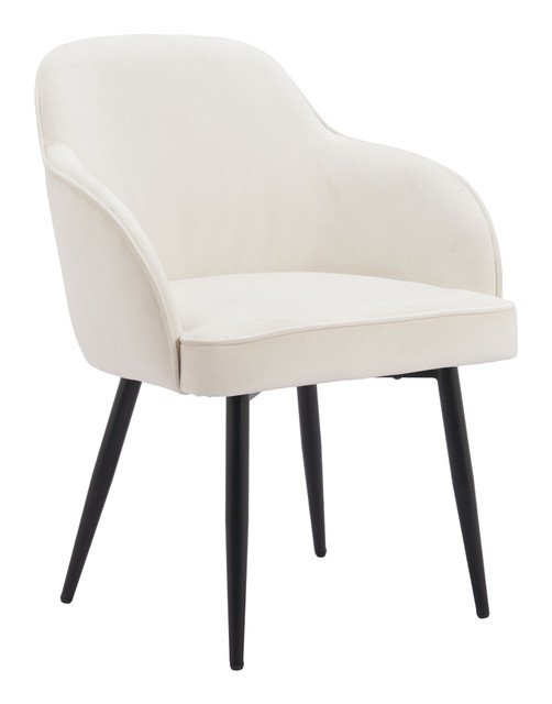Zuo Modern Jolie Dining Chair (Set of 2) Ivory