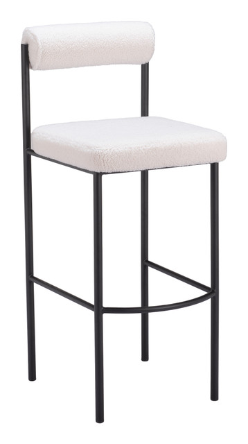 Zuo Modern Livorno Barstool (Set of 2) Ivory