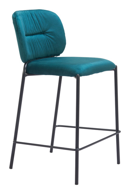 Zuo Modern Plat Counter Stool (Set of 2) Green