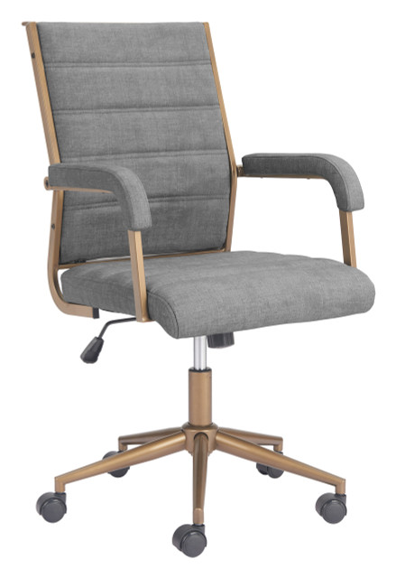 Zuo Modern Auction Office Chair Gray