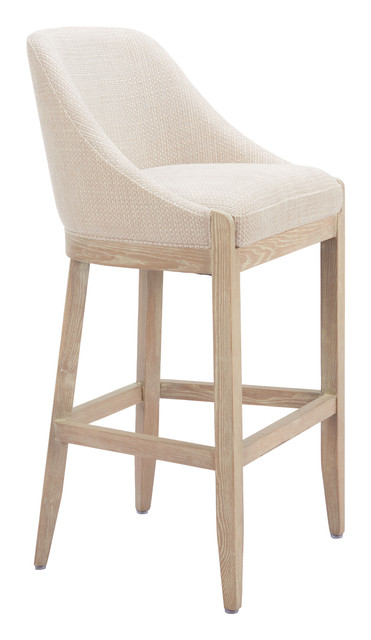 Zuo Modern Calmo Barstool Beige