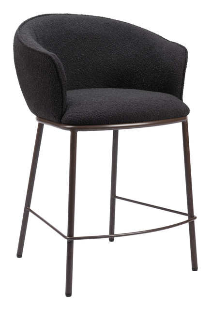 Zuo Modern Essen Counter Stool Black & Bronze