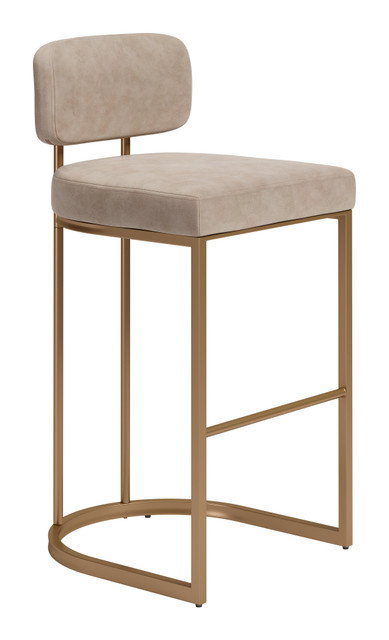 Zuo Modern Velar Barstool (Set of 2) Beige