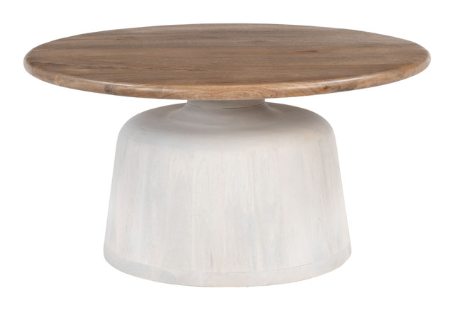 Zuo Modern Goblet Coffee Table Brown & White