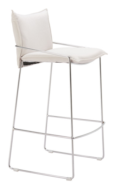 Zuo Modern Pola Barstool White
