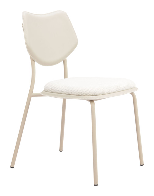 Zuo Modern Zeal Dining Chair - Light Gray & Beige, Set of 4