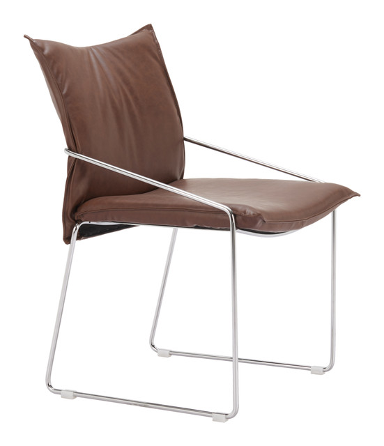 Zuo Modern Pola Dining Chair - Brown, Set of 2