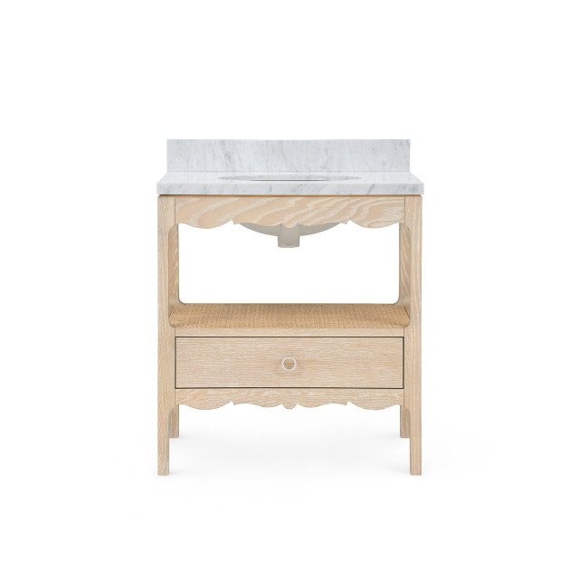 Villa & House - Arianna 1-Drawer Cabinet with 30" Marble Vanity Top
