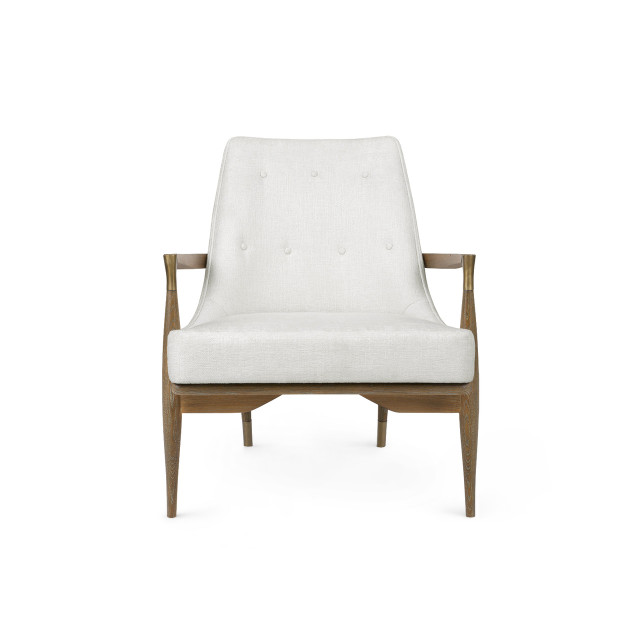 Villa & House - Bastian Lounge Chair, Driftwood and Frosted Alabaster
