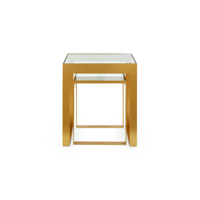 Villa & House - Rialto Nesting Tables Set of 2, Gold Leaf