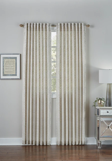 Cloud9 Design Aria White and Gold Sheer Panel