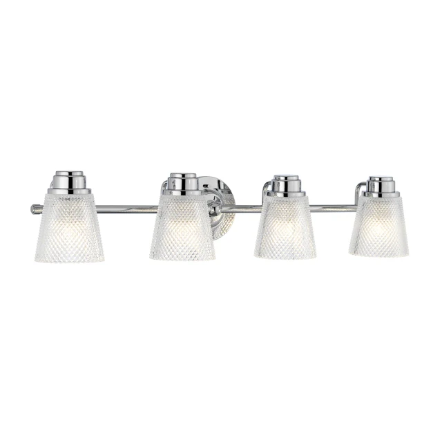Lucas + McKearn Hudson 4 Light Bath Light in Polished Chrome