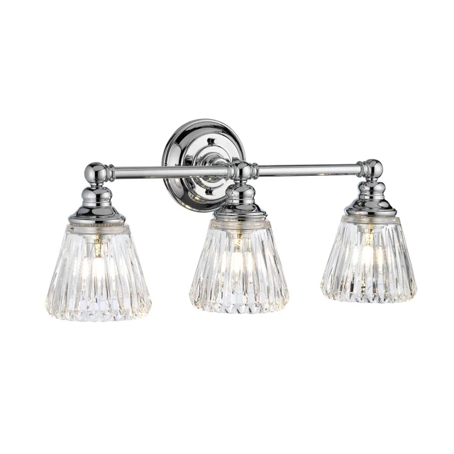 Lucas + McKearn Keynes 3 Light Bath Light in Polished Chrome