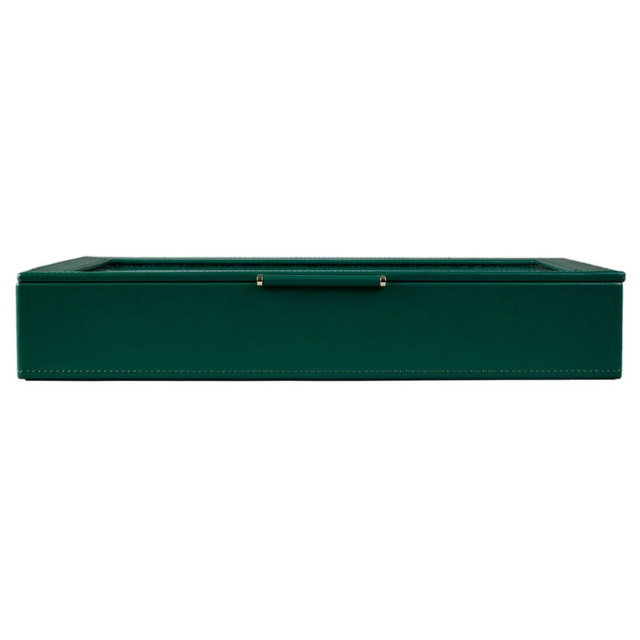 WOLF x Fiona Howard Sophia Jewelry Box with Window in Forest Green Fruit Botanical