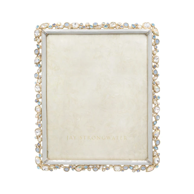 Jay Strongwater Theo Bejeweled 8" x 10" Crystal Picture Frame in Baby Blue