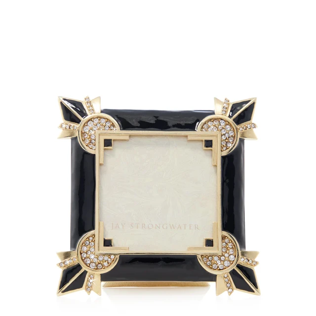 Jay Strongwater Dorothy 3" x 3" Art Deco Crystal Picture Frame