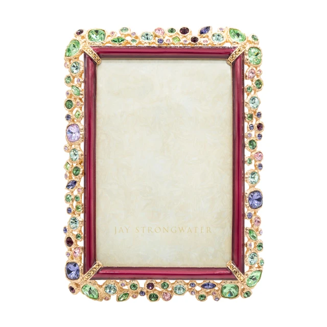 Jay Strongwater Emery Bejeweled 4" x 6" Frame in Bouquet