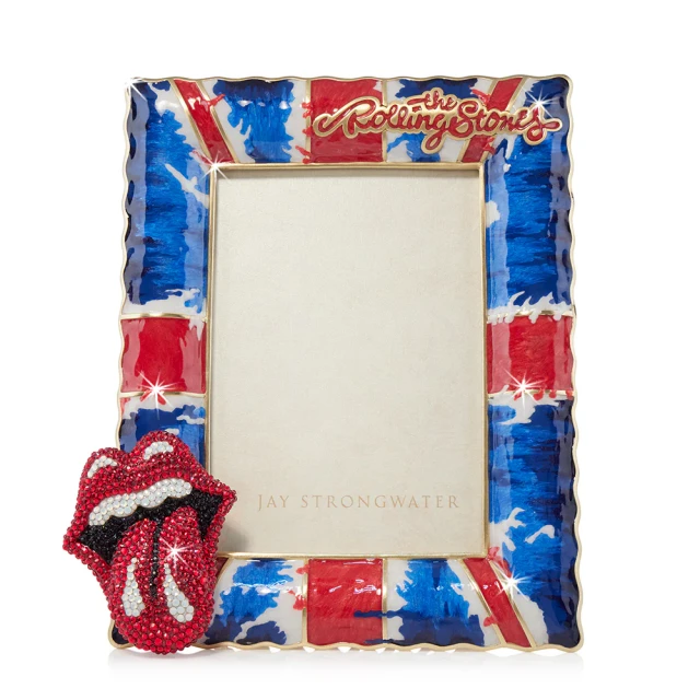 Jay Strongwater Rolling Stones 5" x 7" Crystal Picture Frame